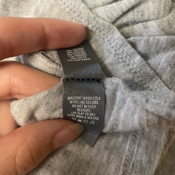 Aerie Light Gray Short Sleeve Top, Size Small - Picture 4 of 5
